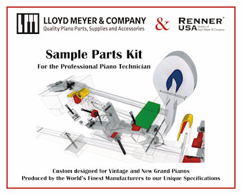 LLoyd Meyer Renner USA Piano Action Parts Sample Kit